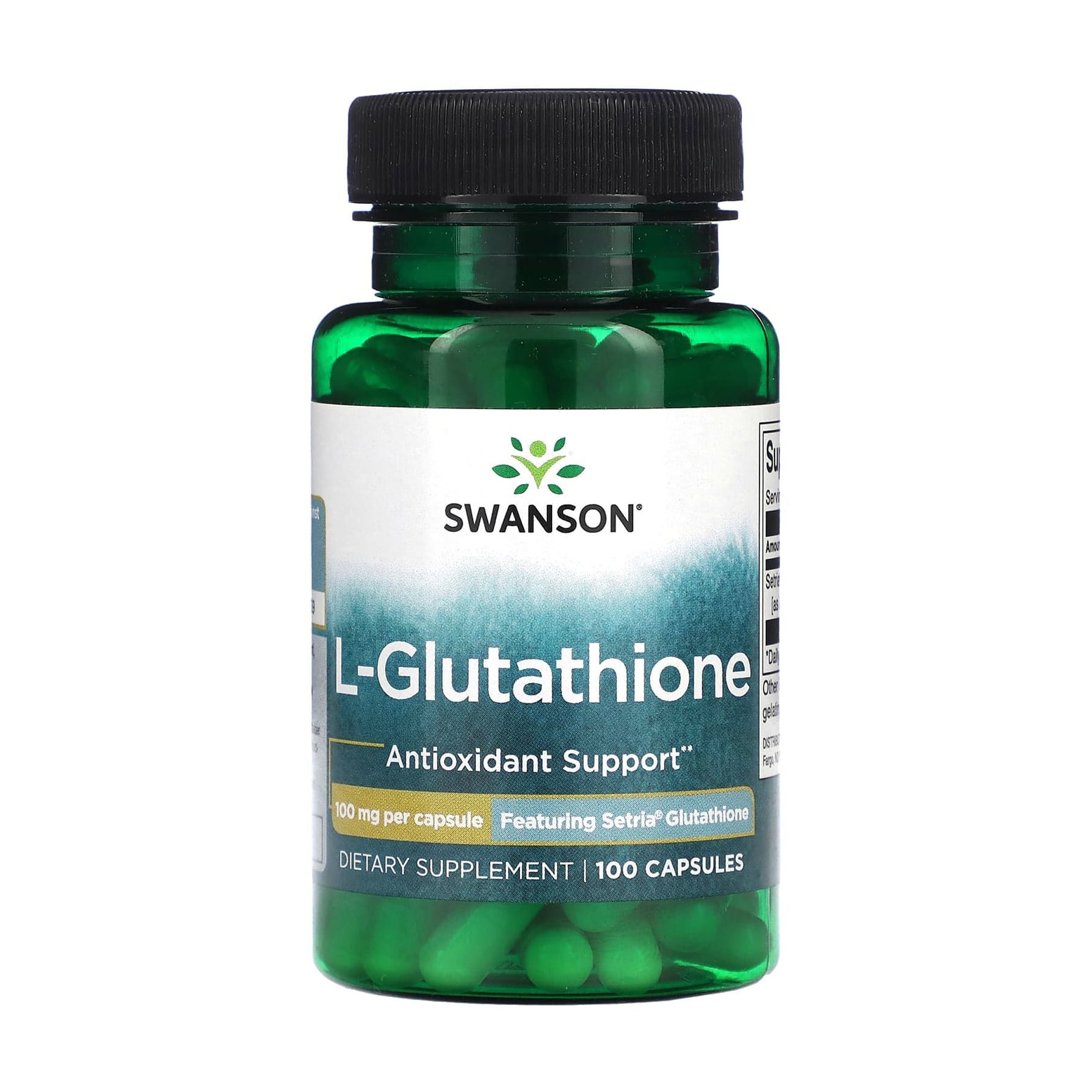 L-глутатіон Swanson L-Glutathione, 100 мг, 100 капсул